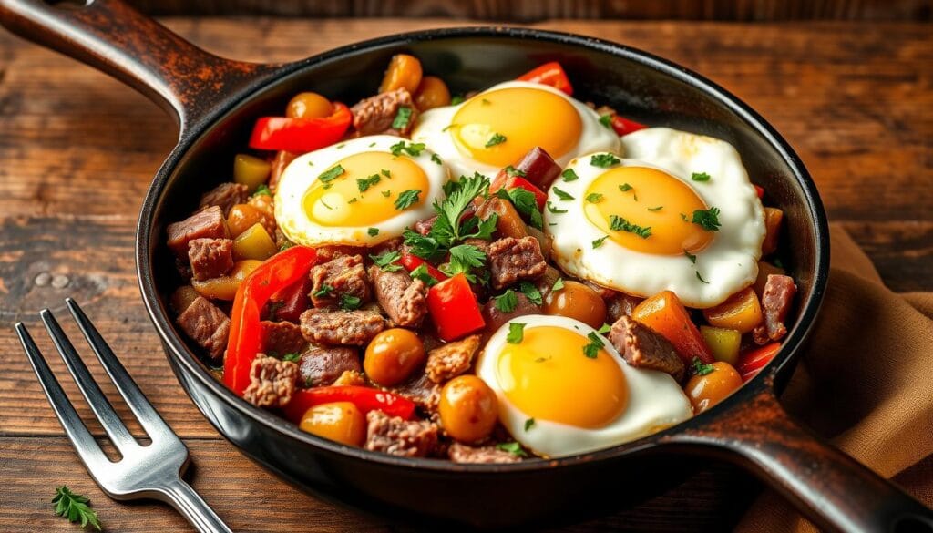 Low-Carb Corned Beef Breakfast Skillet