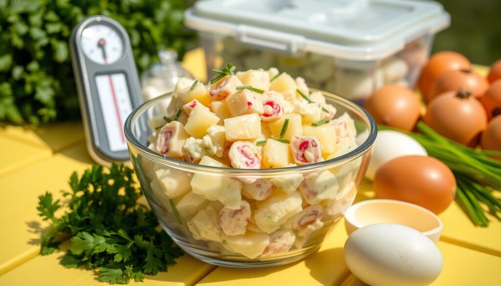 What foodborne illness is associated with potato salad?