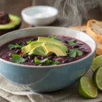 purple black bean soup