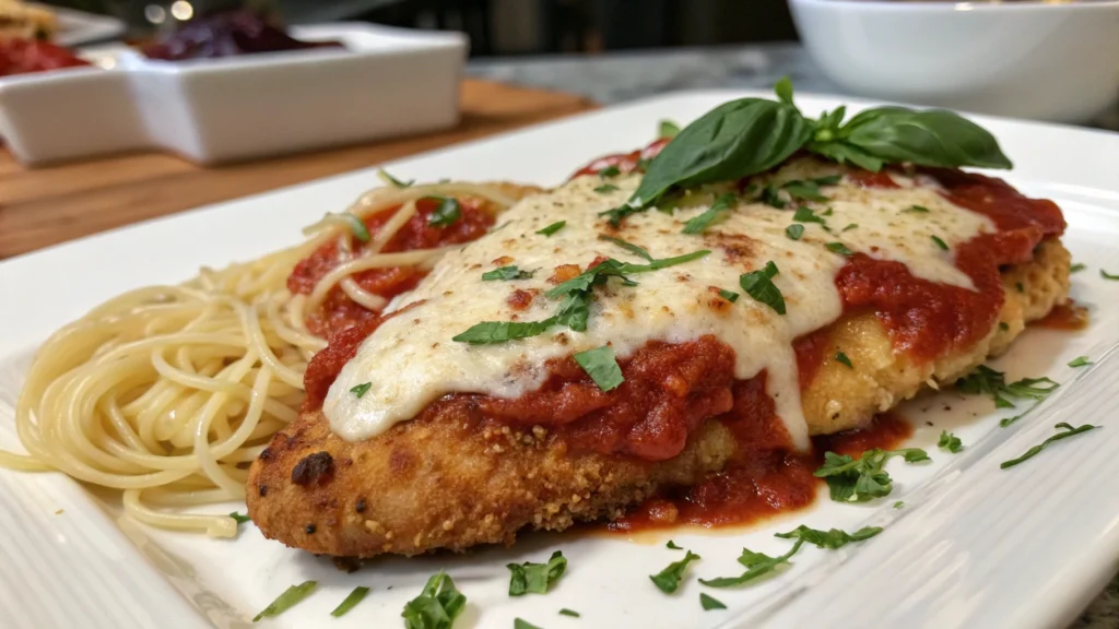 What is the difference between chicken parmigiana and chicken parmesan