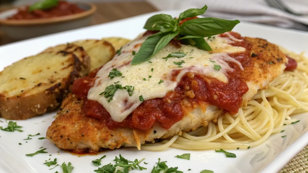 What is the difference between chicken parmigiana and chicken parmesan