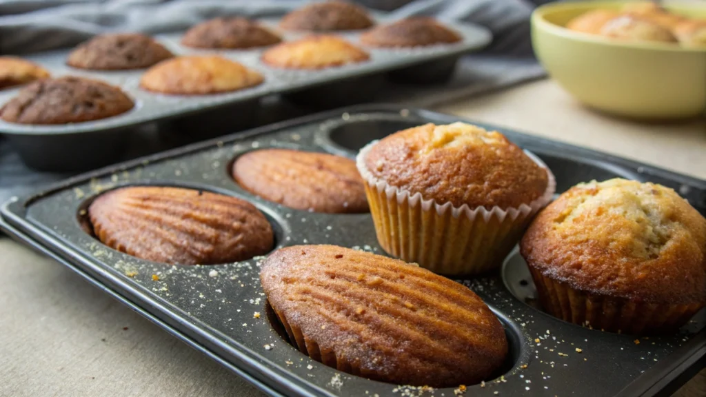 What is the difference between muffins and madeleines