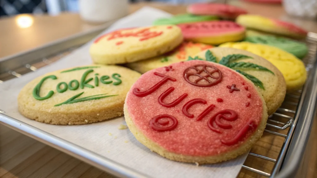 How to stamp letters on cookies