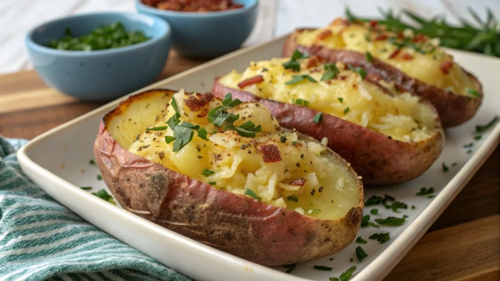 Why do you put baking soda in potatoes?