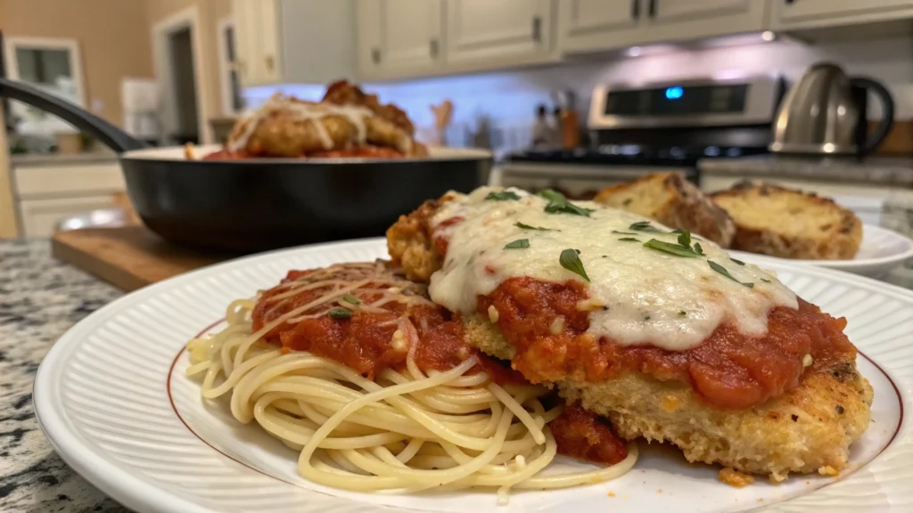 What is the difference between chicken parmigiana and chicken parmesan