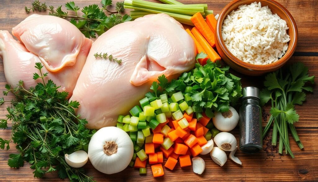 ingredients for chicken soup recipe