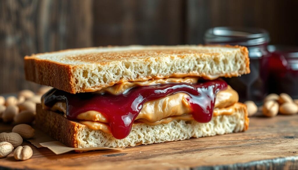 peanut butter and jelly sandwich