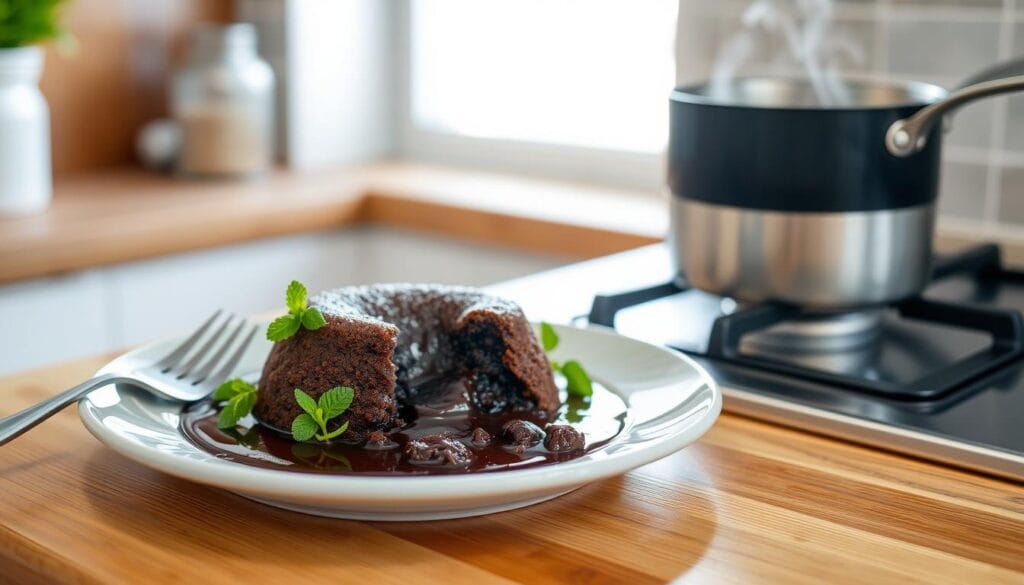 Preparing Lava Cake for Reheating