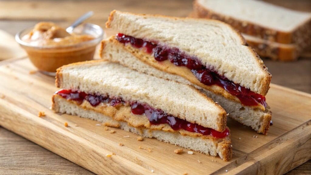 bread grain peanut butter and jelly