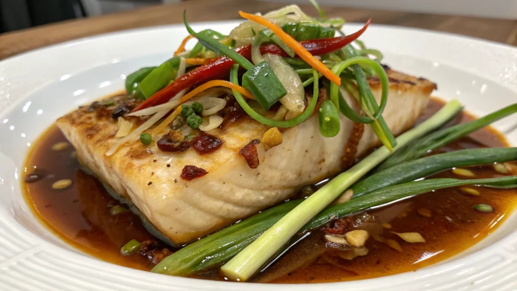 braised halibut recipes asian