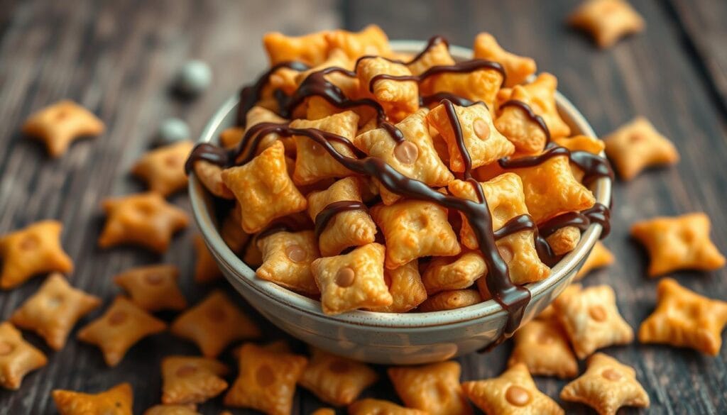 peanut butter chocolate cheez it snacks