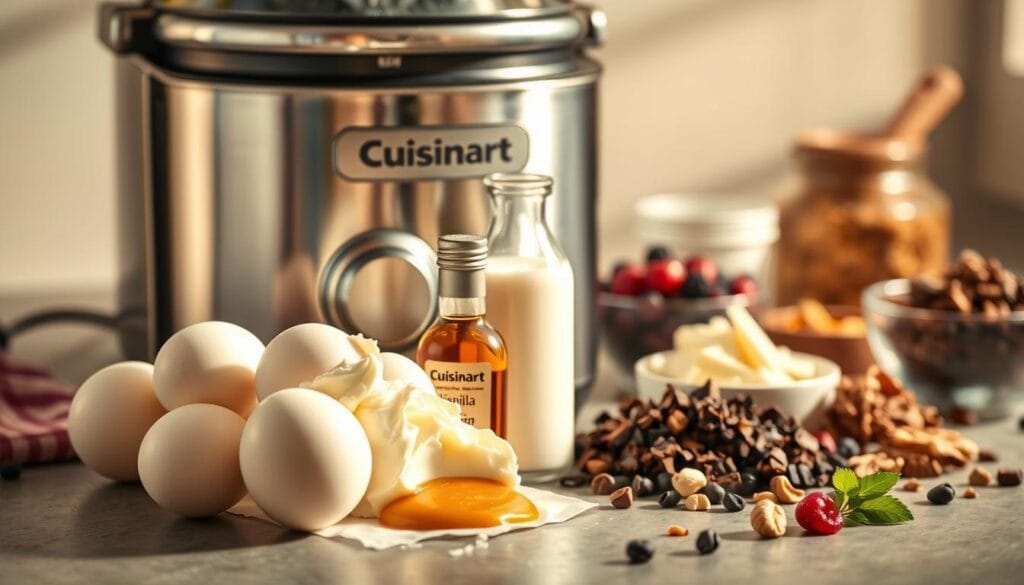 What ingredients do I need for my Cuisinart ice cream maker?