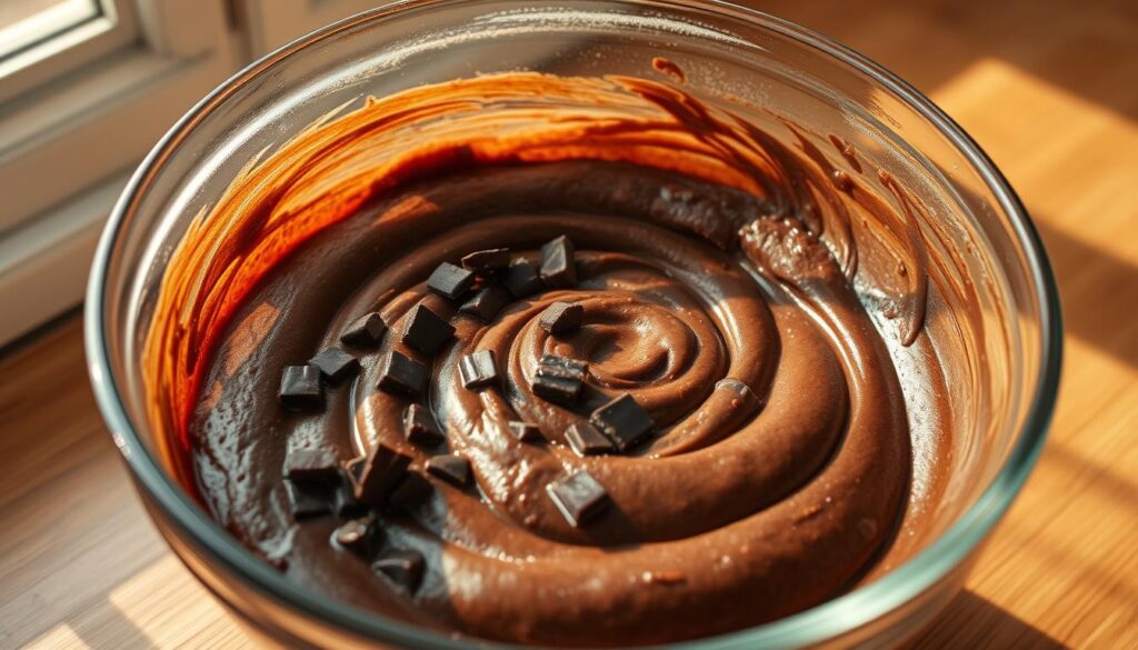 brownie batter preparation