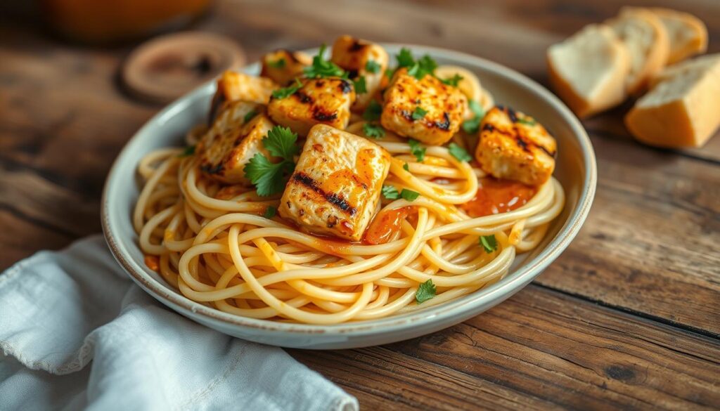 homemade honey pepper chicken pasta