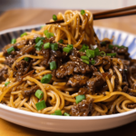 Mongolian Ground Beef Noodles