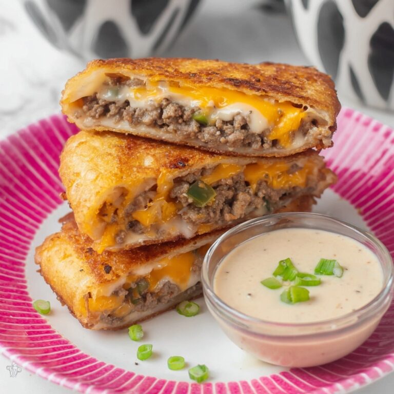 Cheeseburger Stuffed Flatbreads Recipe