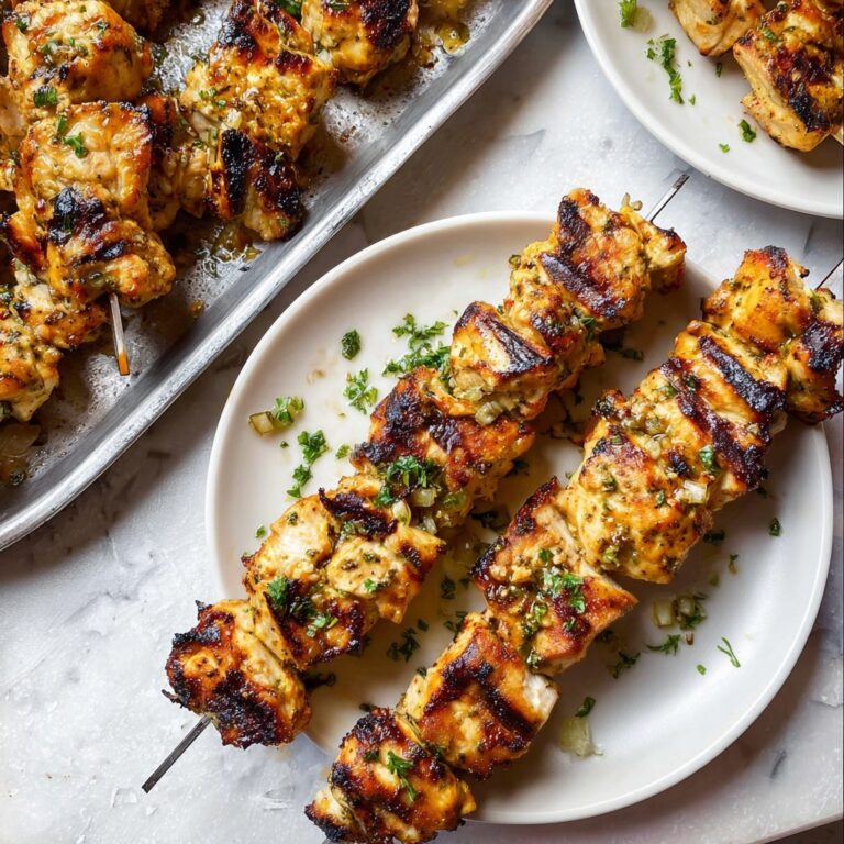 Garlic Parmesan Chicken Skewers Recipe