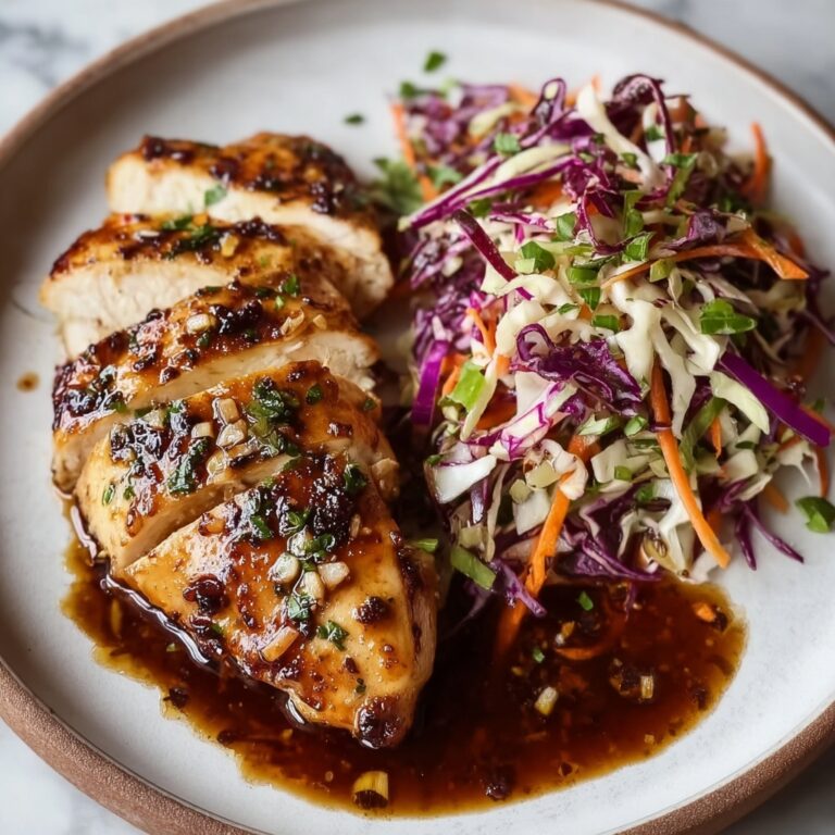 Sticky Apple Cider Chicken with Crisp Autumn Slaw Recipe