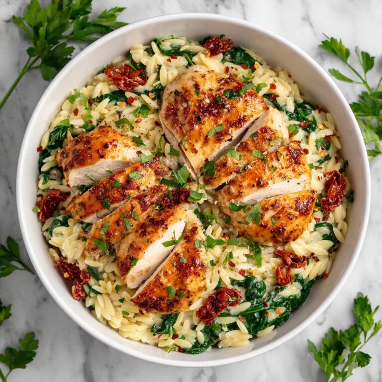 Creamy Tuscan Chicken Orzo: A Rich, One-Pot Italian-Inspired Comfort Dish Recipe