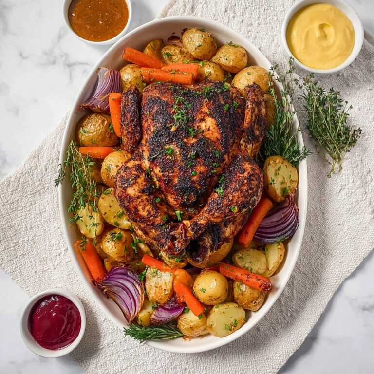 Garlic Herb Honey Butter Roasted Chicken Recipe