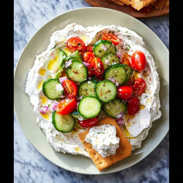 Greek Feta Dip with Fresh Vegetables and Olive Oil Recipe