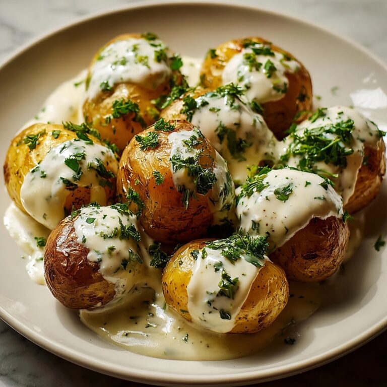 Creamy Garlic Baby Potatoes Recipe