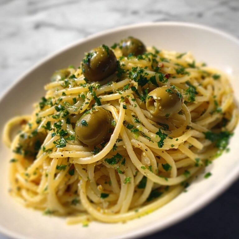 Dirty Martini Pasta with Olives Recipe