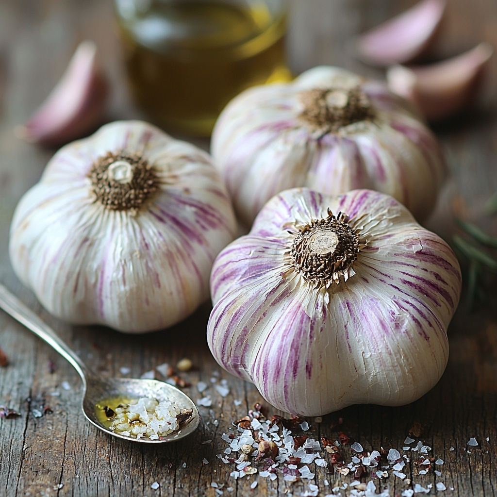 whole roasting chicken (3-4 lbs) raw, plump and pale pink with smooth skin, six tablespoons of softened unsalted butter in a small white ceramic bowl showing creamy texture, two teaspoons of golden amber pure honey in a clear glass dish with a smooth glossy surface, assorted dried spices including lemon pepper (speckled yellow and black), Italian seasoning (green and brown mixed herbs), garlic powder (fine off-white powder) arranged neatly in small white ramekins, one tablespoon of coarse kosher salt crystals in a small wooden bowl, all ingredients carefully spread out on a clean, light natural wood surface with subtle grain visible, natural soft daylight illuminating gently from the top left, minimal shadows enhancing texture contrast, rustic linen napkin folded beside ingredients, sprigs of fresh herbs casually placed for color and freshness, overhead shot, top down view, flat lay photography, professional food styling --ar 1:1 --q 2 --s 750 --v 6.1