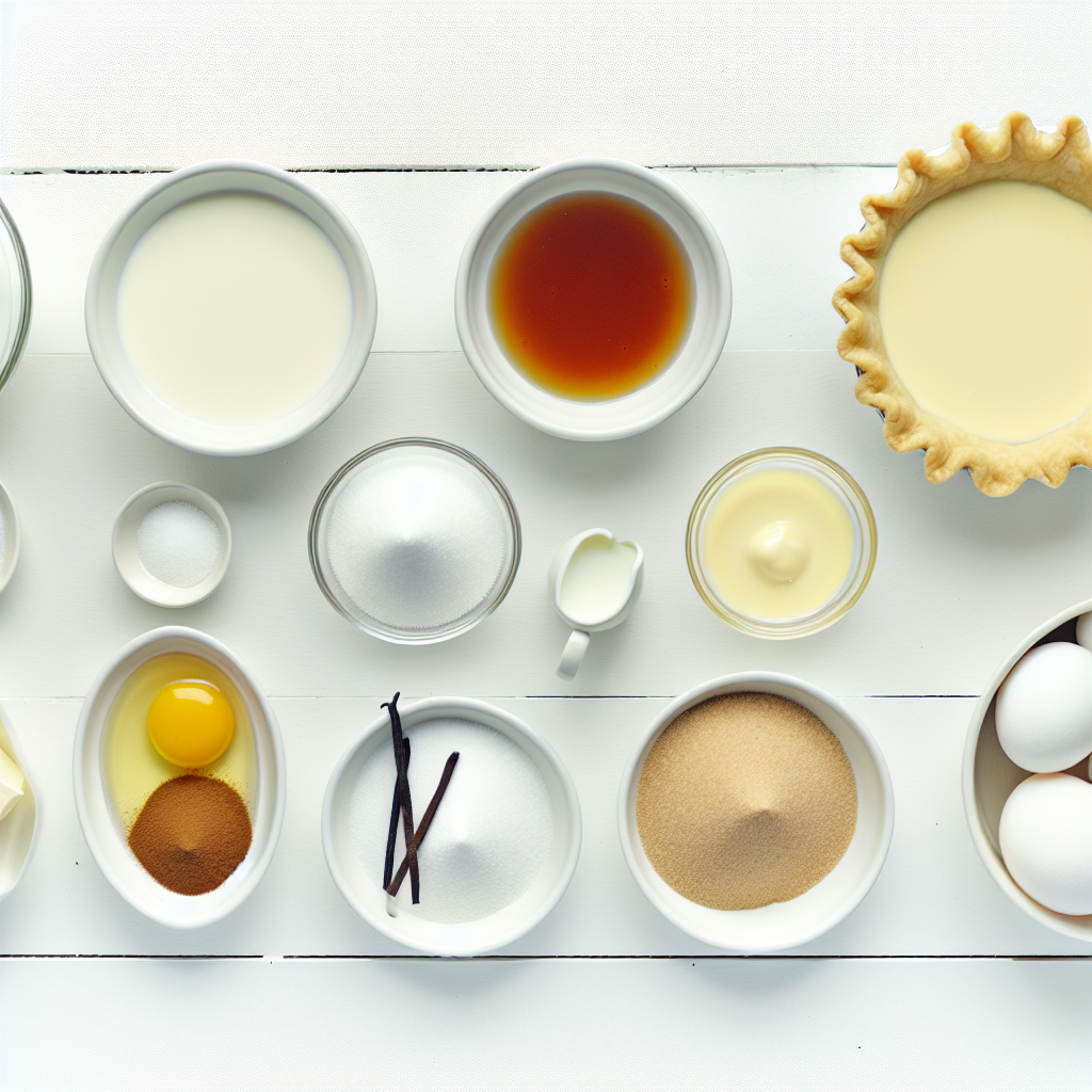 Creamy Cinnamon Vanilla Custard Pie Recipe - Recipe Image