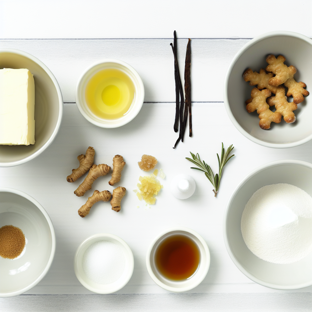 Vanilla Ginger Wreath Cookies with Candied Rosemary and Holiday Decorations Recipe - Recipe Image