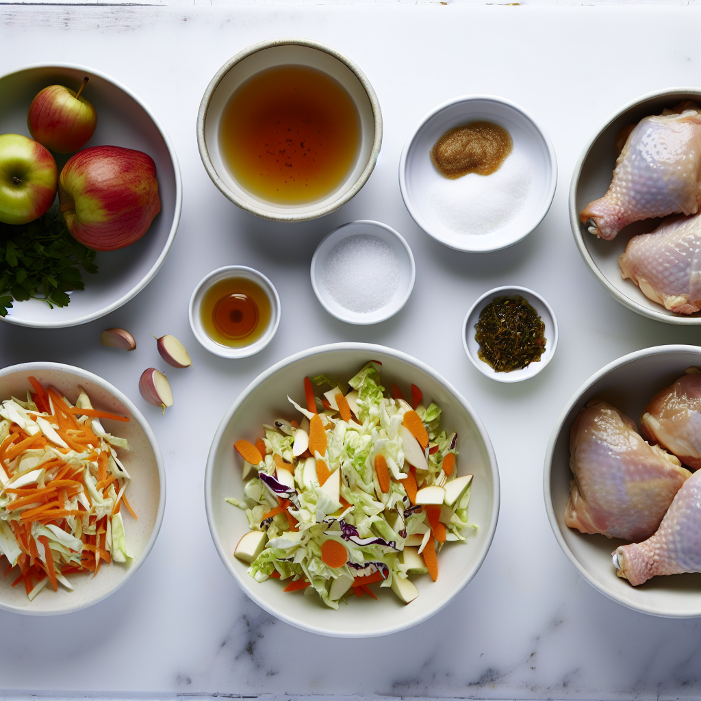 Sticky Apple Cider Chicken with Crisp Autumn Slaw Recipe - Recipe Image
