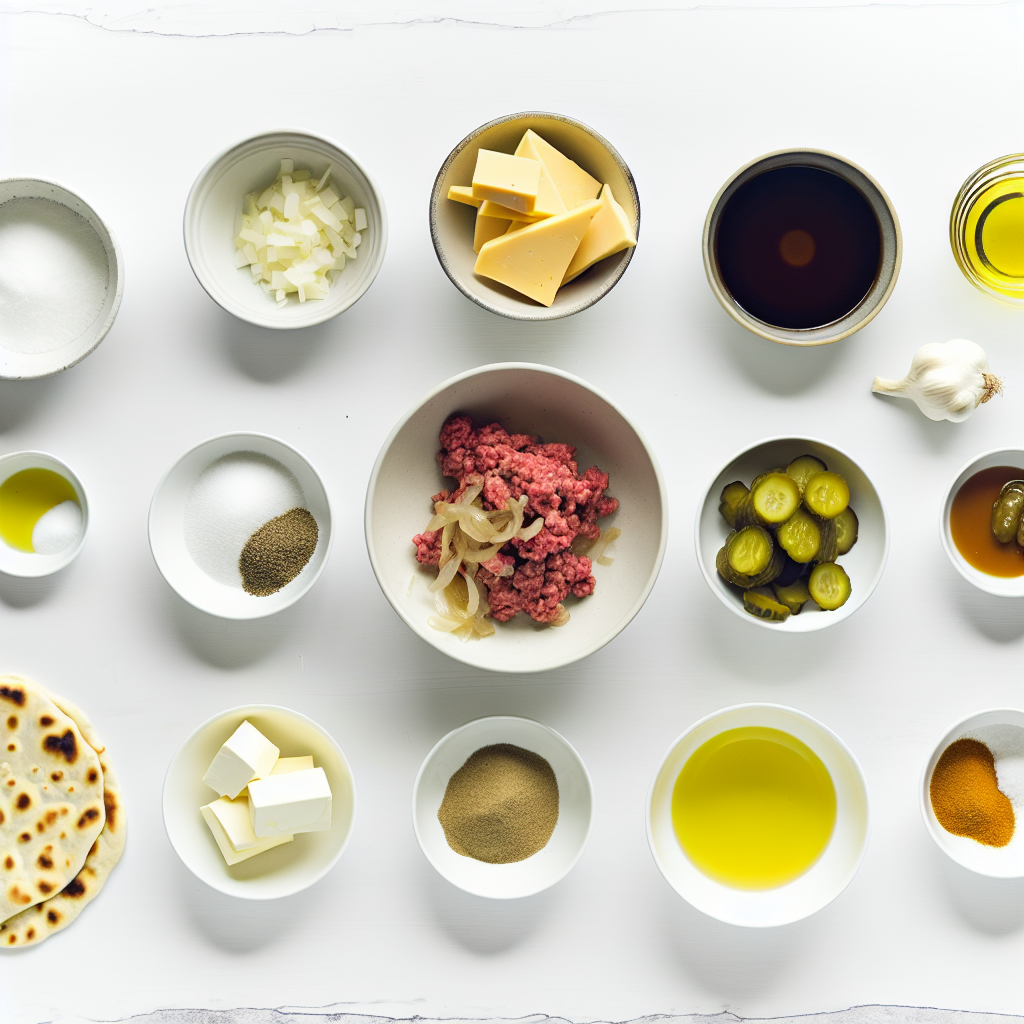 Cheeseburger Stuffed Flatbreads Recipe - Recipe Image