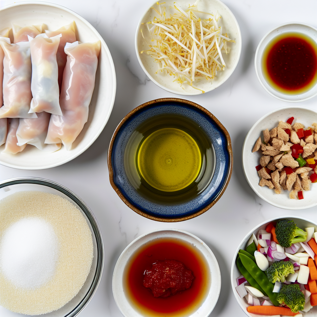 Sweet and Sour Chicken Egg Rolls Recipe - Recipe Image