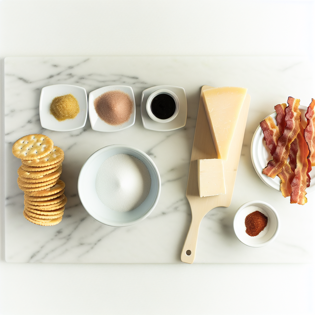Parmesan Candied Bacon Crackers Recipe - Recipe Image