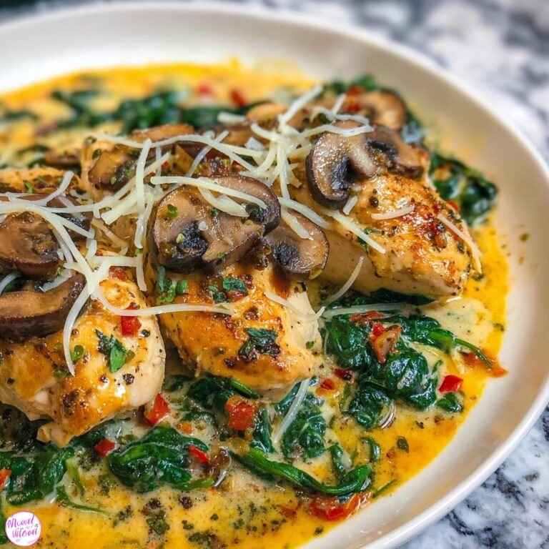 Chicken Spinach Mushroom Low Carb Oven Dish Recipe