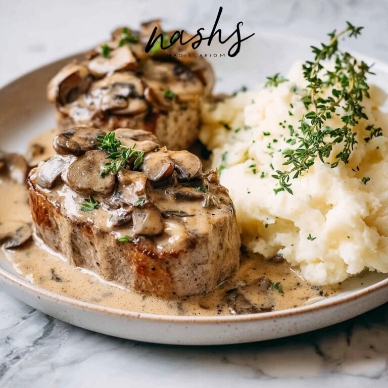 Smothered Pork Chops with Mushroom Gravy Recipe