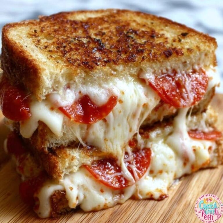 20-Minute Pizza Grilled Cheese Sandwiches with Garlic Butter Recipe
