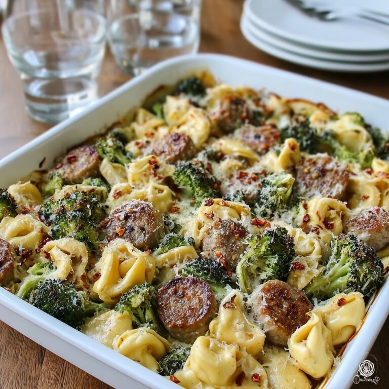 Sheet Pan Broccoli Tortellini Bake Recipe