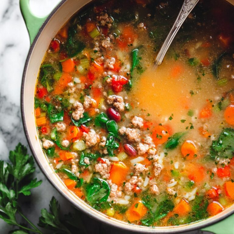 Pinto Bean Soup with Sausage, Spinach, and Cream Recipe