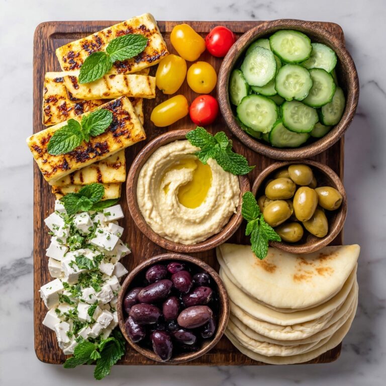 Mediterranean Mezze Tapas Cheese & Hummus Table Recipe