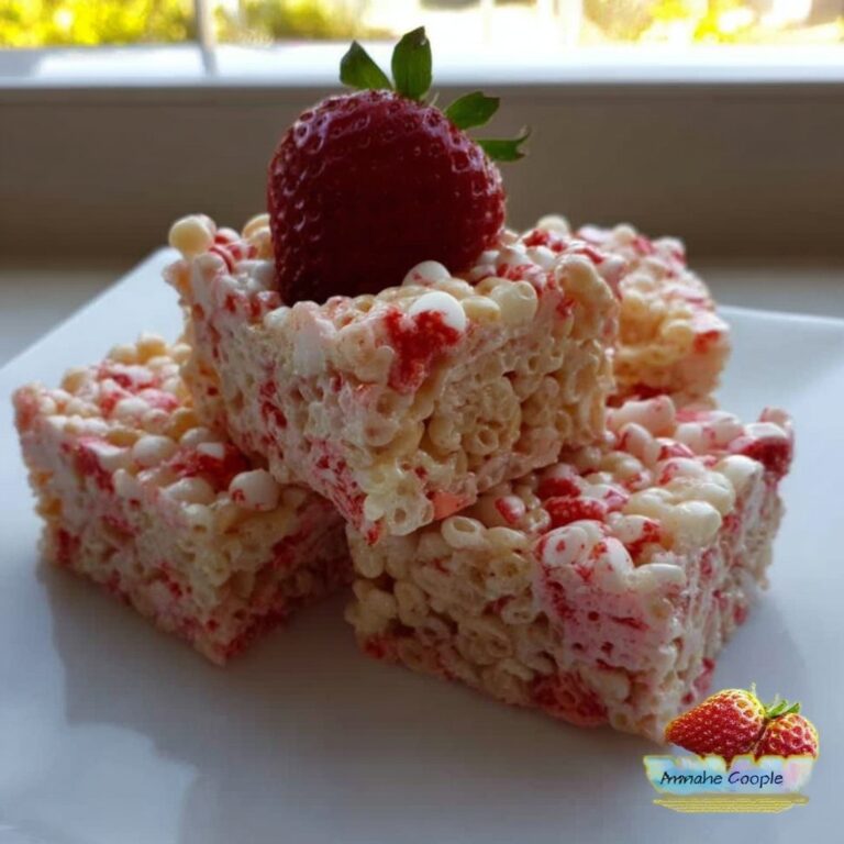 Strawberry White Chocolate Rice Crispy Treats Recipe