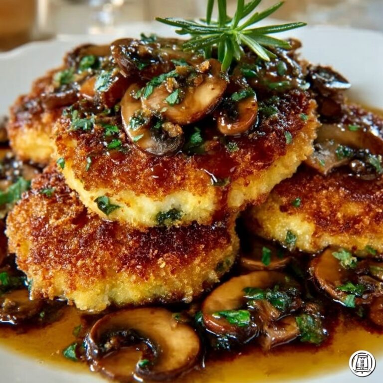 Chicken Schnitzel with Mushroom Gravy Recipe