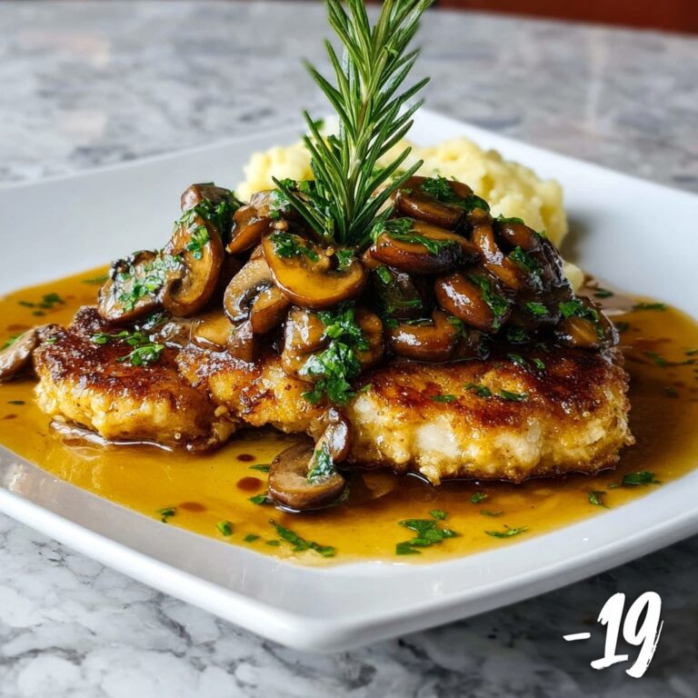 Chicken Schnitzel with Mushroom Gravy Recipe