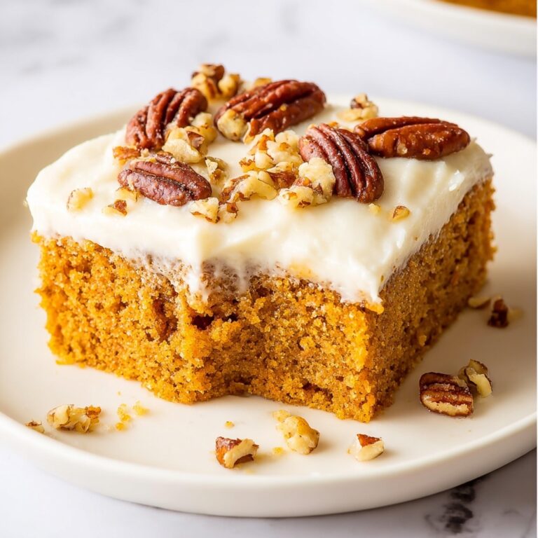 Pumpkin Snacking Cake with Cream Cheese Frosting and Candied Pecans Recipe