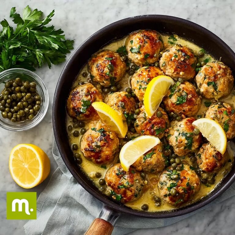 Homemade Chicken Piccata Meatballs Recipe