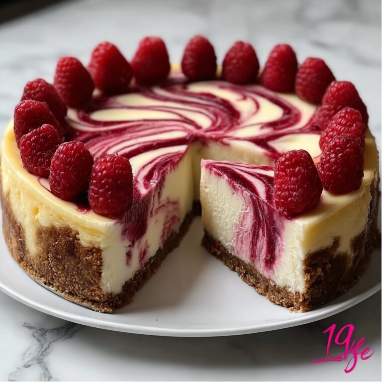 Irresistible White Chocolate Raspberry Swirl Cheesecake Recipe