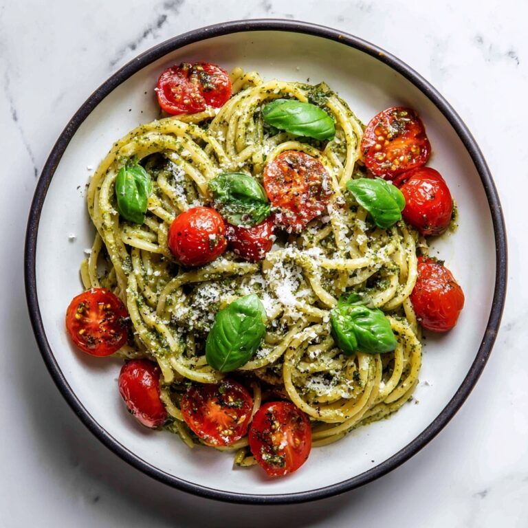 Pesto Pasta with Cherry Tomatoes Recipe