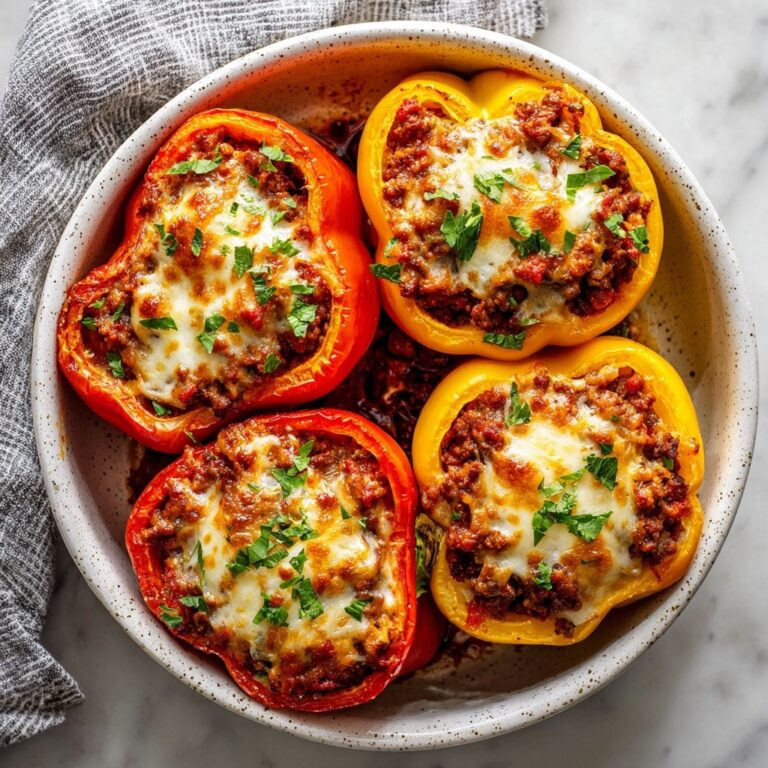 Stuffed Bell Peppers with Savory Rice and Meat Filling Recipe