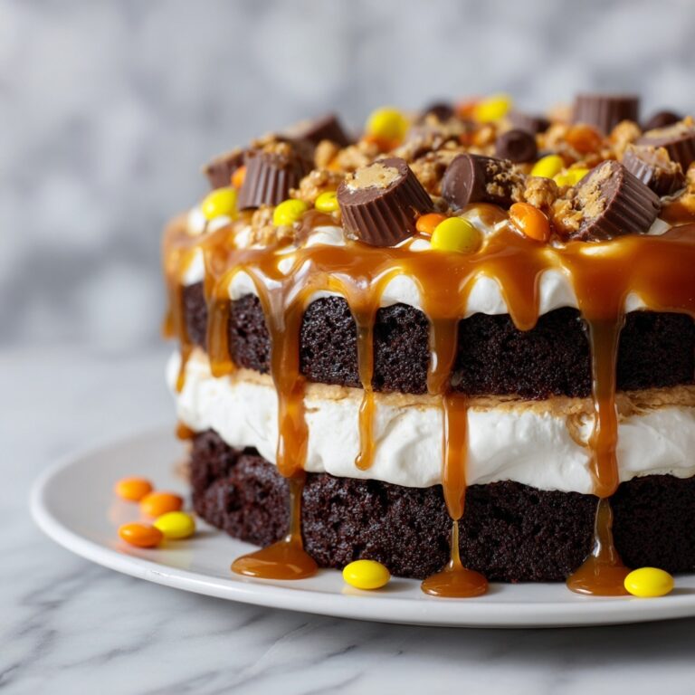 Chocolate Peanut Butter Poke Cake Recipe