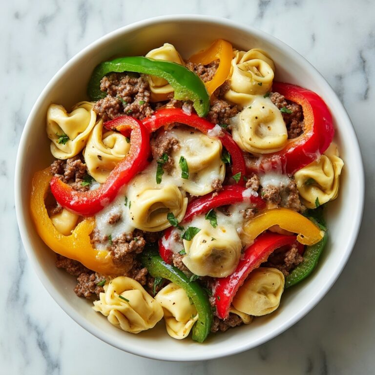 Crock Pot Cheesesteak Tortellini Recipe